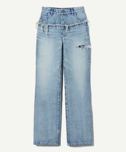 leinwande（ラインヴァンド）】Switch Cut Straight Denim