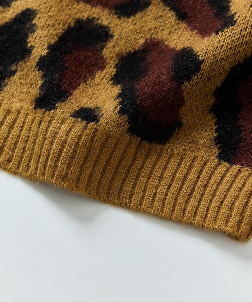 【セール】限定展開 モヘヤタッチ レオパード柄 ルーズカーディガン（カーディガン/ボレロ）｜FREAK'S STORE（フリークスストア）