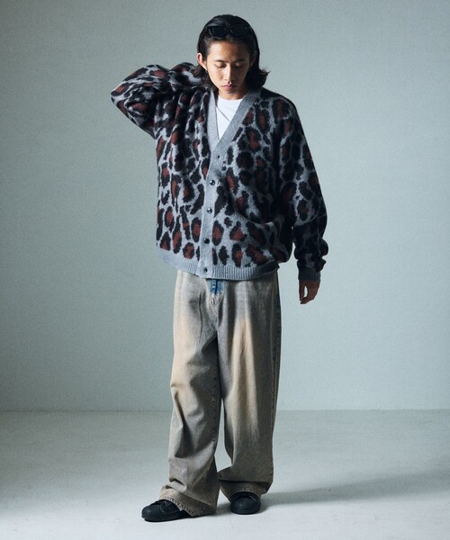 【セール】限定展開 モヘヤタッチ レオパード柄 ルーズカーディガン（カーディガン/ボレロ）｜FREAK'S STORE（フリークスストア）