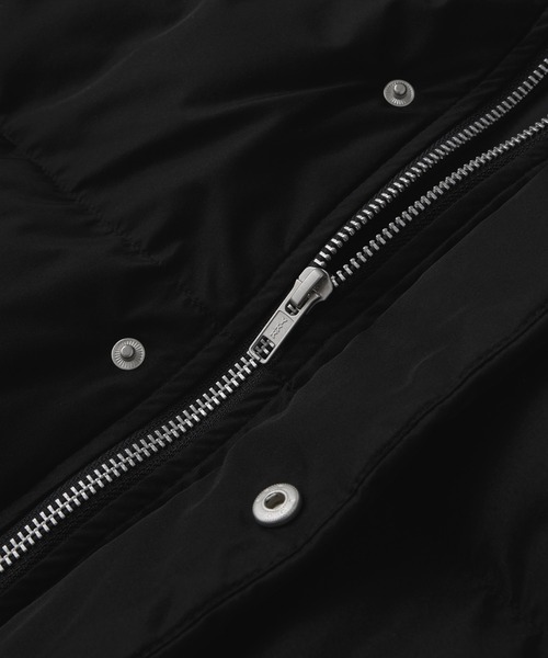 MONO-MART(モノマート)の「2WAYショート丈中綿ブルゾン/撥水・防風(ダウンジャケット/コート・レディース・アイボリー/ブラック/ライトブルー/モカ/ベージュ・L/M)」の14枚目の写真