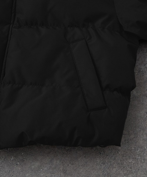 MONO-MART(モノマート)の「2WAYショート丈中綿ブルゾン/撥水・防風(ダウンジャケット/コート・レディース・アイボリー/ブラック/ライトブルー/モカ/ベージュ・L/M)」の7枚目の写真