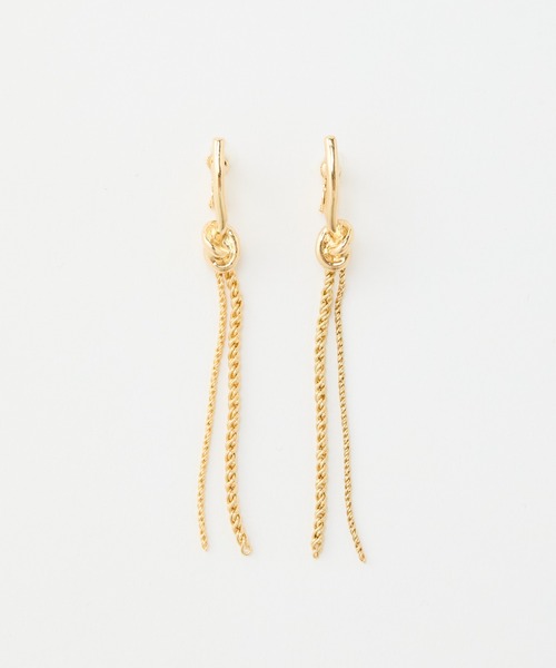 COLONY 2139（コロニートゥーワンスリーナイン）の「ノットチェーンイヤリング（イヤリング・レディース・シルバー/ゴールド・FREE）」の5枚目の写真