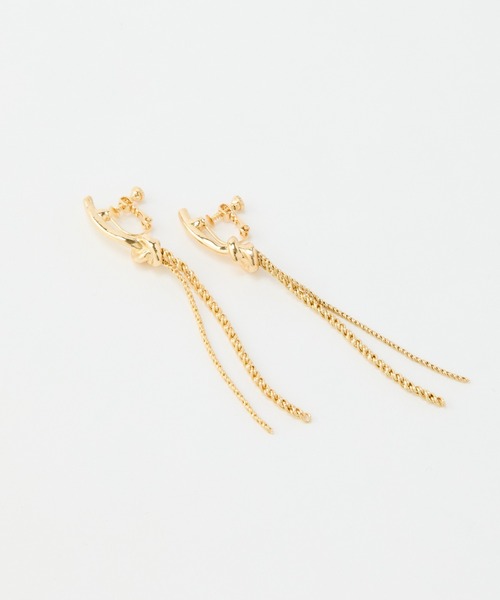 COLONY 2139（コロニートゥーワンスリーナイン）の「ノットチェーンイヤリング（イヤリング・レディース・シルバー/ゴールド・FREE）」の6枚目の写真