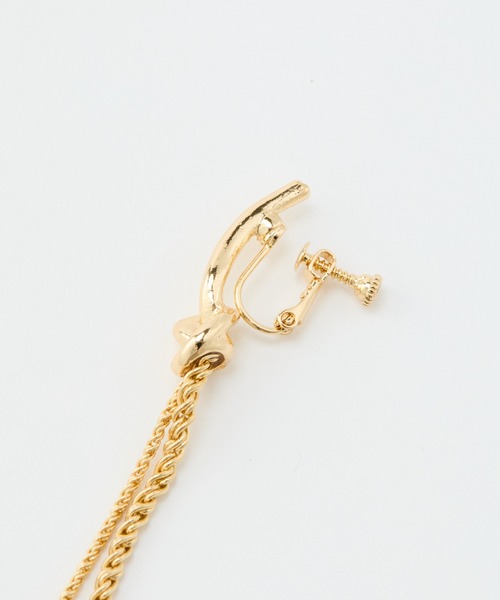 COLONY 2139（コロニートゥーワンスリーナイン）の「ノットチェーンイヤリング（イヤリング・レディース・シルバー/ゴールド・FREE）」の7枚目の写真