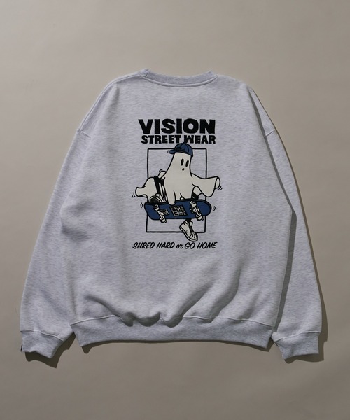 VISION STREET WEAR（ヴィジョンストリートウェア）の「∴WEGO/VISIONゴーストスケータープルオーバー（スウェット・メンズ・アッシュグレー/ブラック・MEDIUM/LARGE）」の15枚目の写真