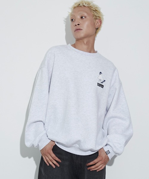 VISION STREET WEAR（ヴィジョンストリートウェア）の「∴WEGO/VISIONゴーストスケータープルオーバー（スウェット・メンズ・アッシュグレー/ブラック・MEDIUM/LARGE）」の10枚目の写真