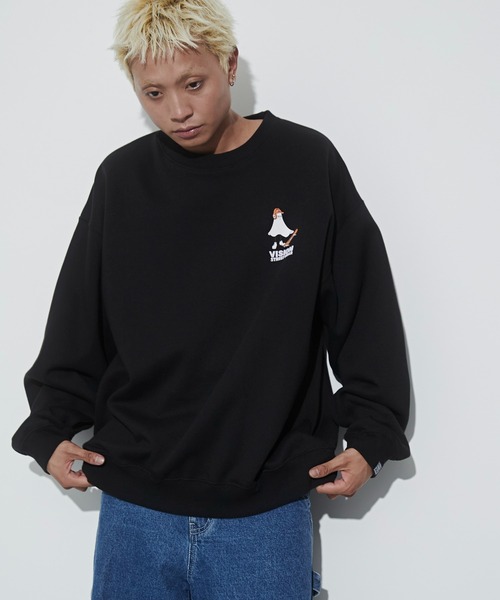 VISION STREET WEAR（ヴィジョンストリートウェア）の「∴WEGO/VISIONゴーストスケータープルオーバー（スウェット・メンズ・アッシュグレー/ブラック・MEDIUM/LARGE）」の7枚目の写真