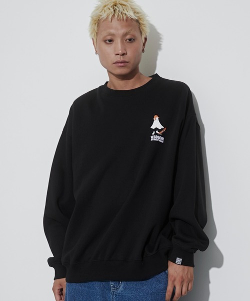 VISION STREET WEAR（ヴィジョンストリートウェア）の「∴WEGO/VISIONゴーストスケータープルオーバー（スウェット・メンズ・アッシュグレー/ブラック・MEDIUM/LARGE）」の8枚目の写真