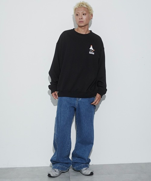 VISION STREET WEAR（ヴィジョンストリートウェア）の「∴WEGO/VISIONゴーストスケータープルオーバー（スウェット・メンズ・アッシュグレー/ブラック・MEDIUM/LARGE）」の3枚目の写真