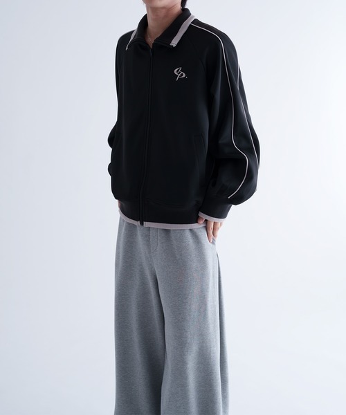 セール】【EPNK】Bi-color rib track jacket / バイカラーリブトラック