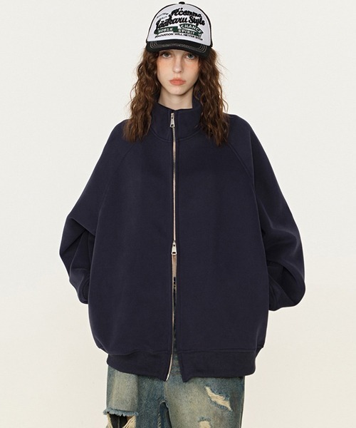 【セール】オーバーサイズスタンドネックジップアップスウェット（スウェット）｜Ressaca（レサーカ） 5,940円