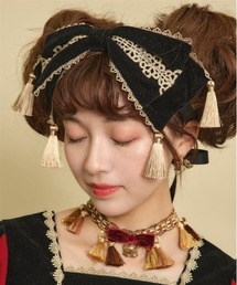 axes femme kawaii | タッセル付リボンヘッドドレス(カチューシャ)