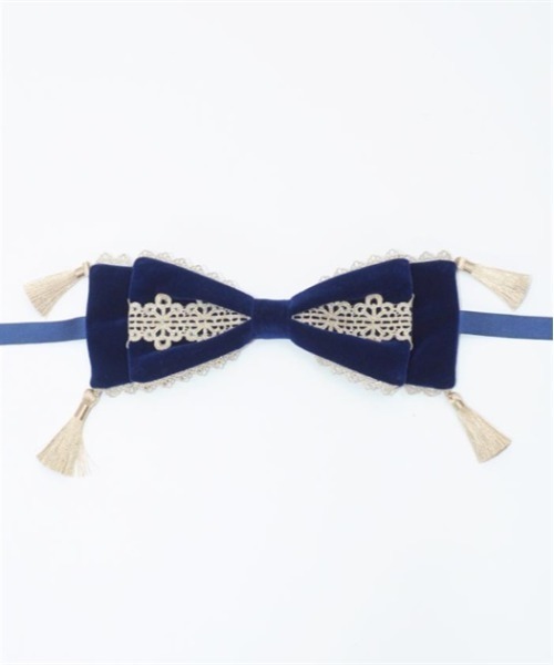 axes femme kawaii（アクシーズファムカワイイ）の「タッセル付リボンヘッドドレス（カチューシャ・レディース・ワイン/ブラック/ブルー・FREE）」の13枚目の写真