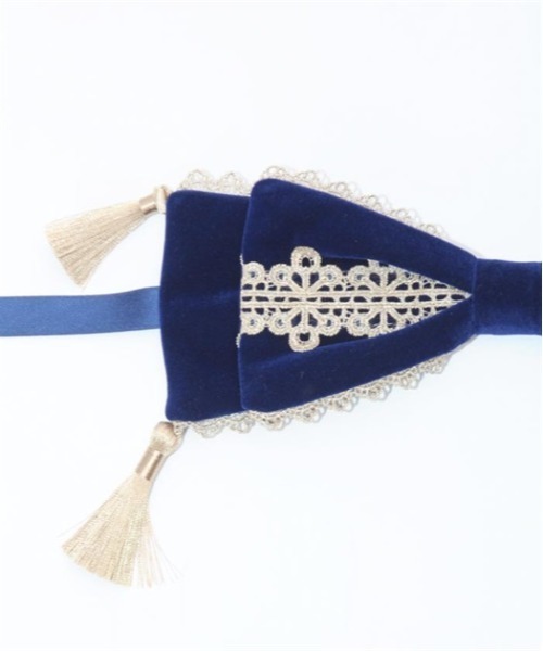 axes femme kawaii（アクシーズファムカワイイ）の「タッセル付リボンヘッドドレス（カチューシャ・レディース・ワイン/ブラック/ブルー・FREE）」の14枚目の写真