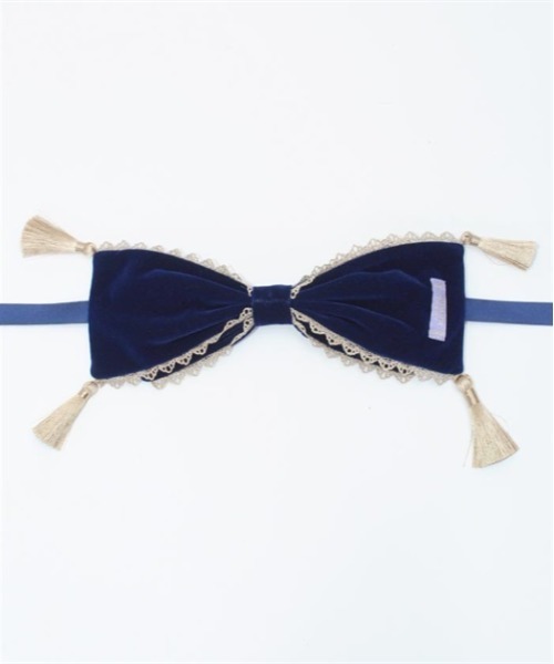 axes femme kawaii（アクシーズファムカワイイ）の「タッセル付リボンヘッドドレス（カチューシャ・レディース・ワイン/ブラック/ブルー・FREE）」の16枚目の写真