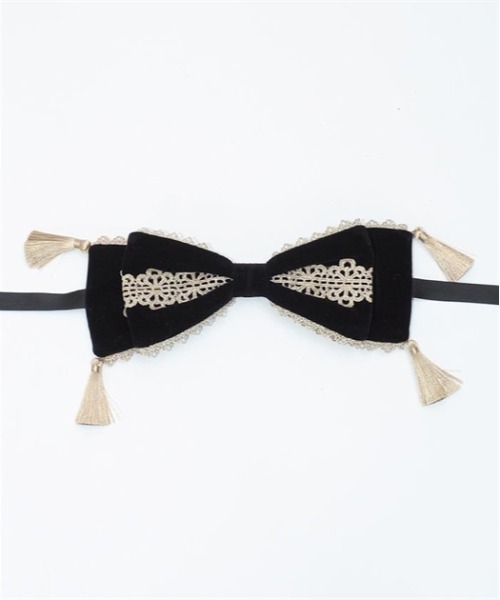 axes femme kawaii（アクシーズファムカワイイ）の「タッセル付リボンヘッドドレス（カチューシャ・レディース・ワイン/ブラック/ブルー・FREE）」の18枚目の写真