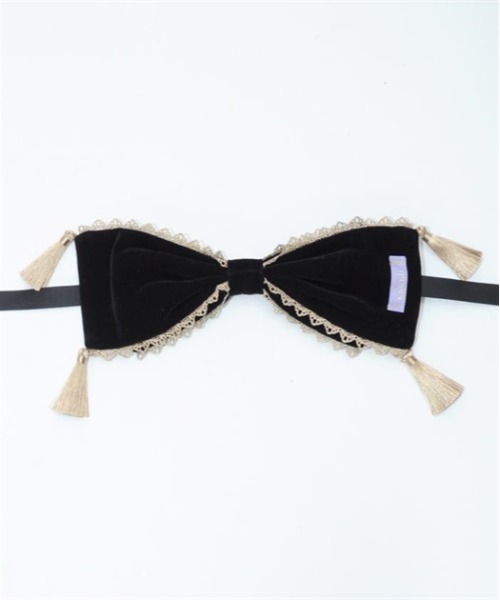 axes femme kawaii（アクシーズファムカワイイ）の「タッセル付リボンヘッドドレス（カチューシャ・レディース・ワイン/ブラック/ブルー・FREE）」の21枚目の写真