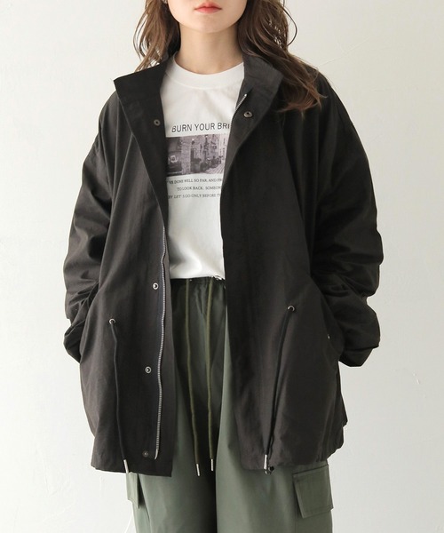 【HER CLOSET】ビッグシルエットドロストミリタリーブルゾン（ブルゾン）｜HER CLOSET（ハークローゼット） 7,590円