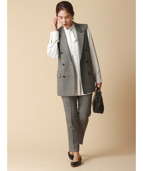 【セール】テーパードパンツ ウォッシャブル ストレッチ ライトミルドバスケット 織柄（スーツパンツ）｜SUIT SQUARE（スーツスクエア）