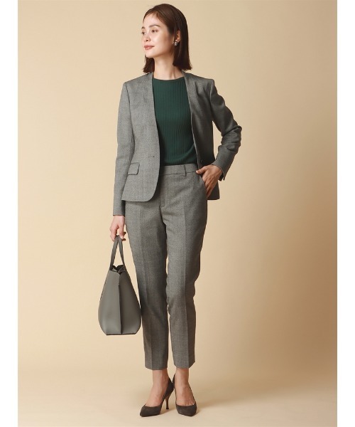 【セール】テーパードパンツ ウォッシャブル ストレッチ ライトミルドバスケット 織柄（スーツパンツ）｜SUIT SQUARE（スーツスクエア）