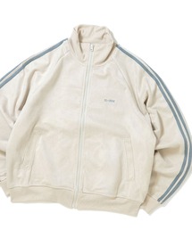 おしゃれスタ（オシャレスタ）の「faux suede track jacket/スウェードタッチ ワンポイント刺繍 袖ライン トラックジャケット レディース メンズ（ジャージ）」