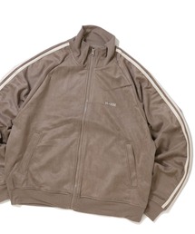 HALHAM（ハルハム）の「faux suede track jacket/スウェードタッチ ワンポイント刺繍 袖ライン トラックジャケット オーバーサイズ メンズ レディース（ジャージ）」