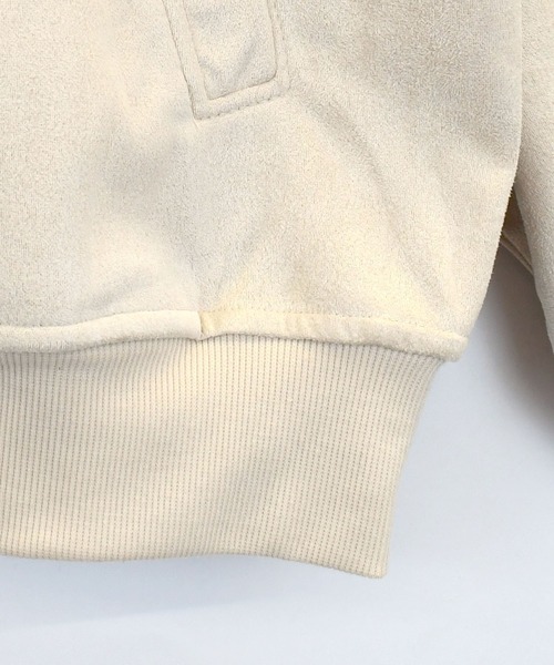 【セール】faux suede track jacket/スウェードタッチ ワンポイント刺繍 袖ライン トラックジャケット（ジャージ）｜おしゃれスタ（オシャレスタ）