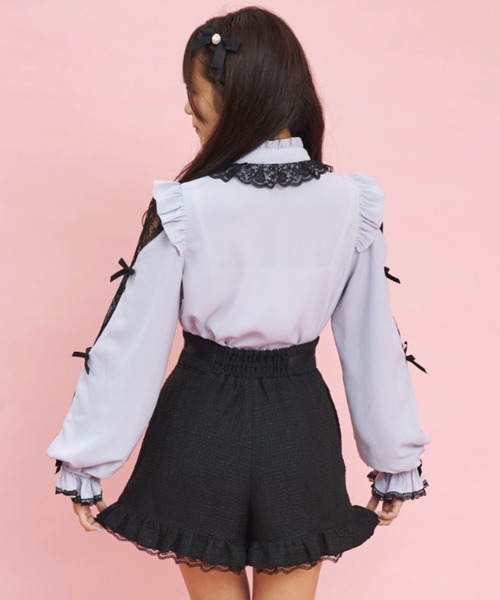 Secret Honey（シークレットハニー）の「ツィードショートパンツ（その他パンツ・レディース・ブラック/グレー・MEDIUM）」の7枚目の写真