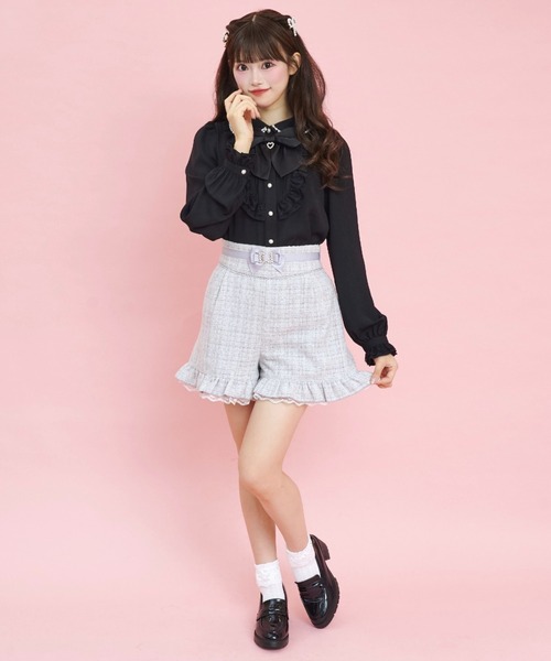 Secret Honey（シークレットハニー）の「ツィードショートパンツ（その他パンツ・レディース・ブラック/グレー・MEDIUM）」の3枚目の写真