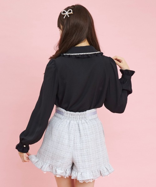 Secret Honey（シークレットハニー）の「ツィードショートパンツ（その他パンツ・レディース・ブラック/グレー・MEDIUM）」の4枚目の写真