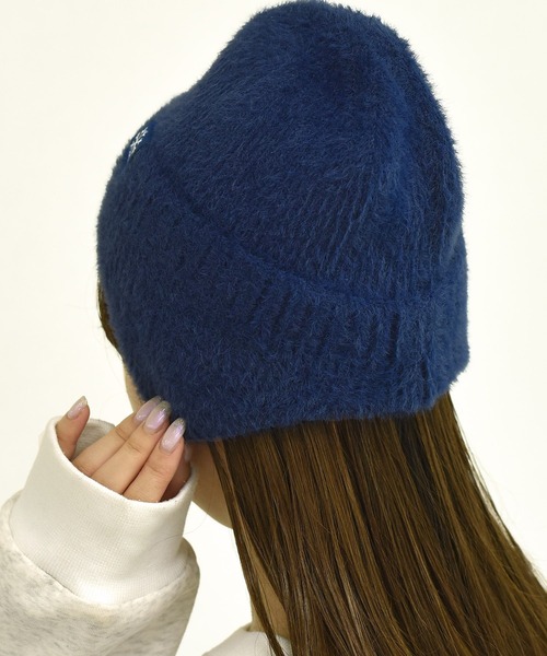 セール】レディース イヤーマフ付きワンポイントニット帽（ニット