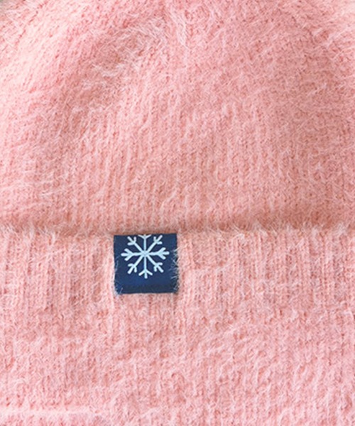 DAY CLOSET(デイ クローゼット)の「レディース イヤーマフ付きワンポイントニット帽 耳当て(ニットキャップ/ビーニー・レディース・ライラック/ピンク/ブラック/ネイビー/ダークグレー/オレンジ系その他/オフホワイト/ライトブラウン・ONE SIZE)」の10枚目の写真