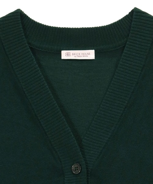 TOKYO SHIRTS（トウキョウシャツ）の「裾丸Ｖネックニットカーディガン（カーディガン/ボレロ・レディース・ネイビー/チャコール/ダークパープル/カーキ/ブラック・M/LL/L）」の6枚目の写真