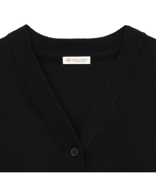 TOKYO SHIRTS（トウキョウシャツ）の「裾丸Ｖネックニットカーディガン（カーディガン/ボレロ・レディース・ネイビー/チャコール/ダークパープル/カーキ/ブラック・M/LL/L）」の10枚目の写真