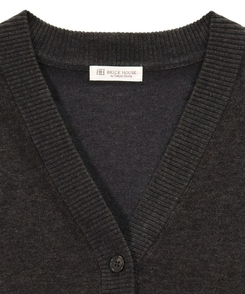 TOKYO SHIRTS（トウキョウシャツ）の「裾丸Ｖネックニットカーディガン（カーディガン/ボレロ・レディース・ネイビー/チャコール/ダークパープル/カーキ/ブラック・M/LL/L）」の14枚目の写真