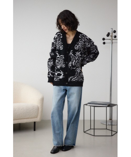 【セール】モールジャガードカーディガン（カーディガン/ボレロ）｜AZUL BY MOUSSY（アズールバイマウジー）