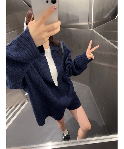 セール】【LAMPOON】スキッパーニットセットアップ（セットアップ