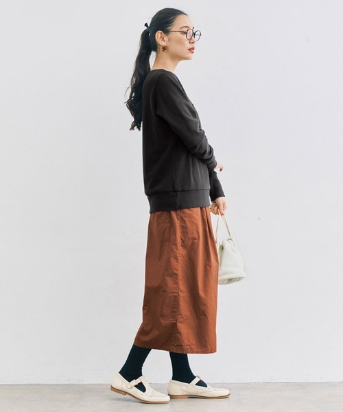 and myera(アンド マイラ)の「and myera 巻き風スカート(スカート・レディース・キャメル/ブラック・M/L/LL/S)」の14枚目の写真
