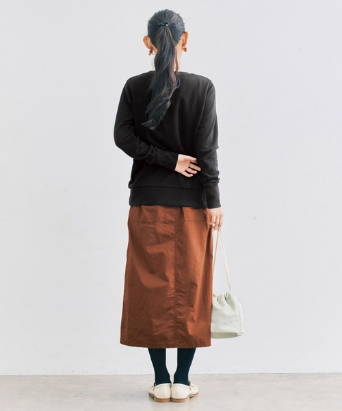 and myera(アンド マイラ)の「and myera 巻き風スカート(スカート・レディース・キャメル/ブラック・M/L/LL/S)」の15枚目の写真