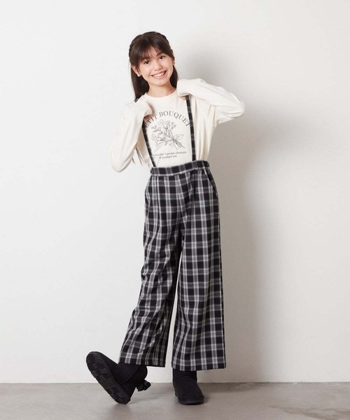 a.v.v（アーヴェヴェ）の「[160]サスペンダー付きワイドパンツ（その他パンツ・キッズ・ブラック/ホワイト/グレー/ダークインディゴブルー/ベージュ・160）」の17枚目の写真