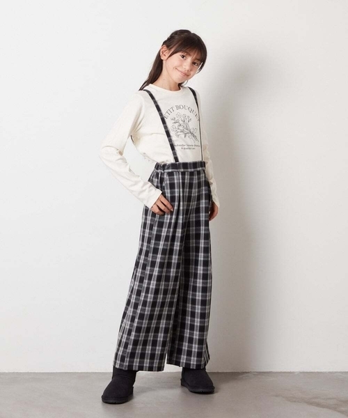 a.v.v（アーヴェヴェ）の「[160]サスペンダー付きワイドパンツ（その他パンツ・キッズ・ブラック/ホワイト/グレー/ダークインディゴブルー/ベージュ・160）」の19枚目の写真