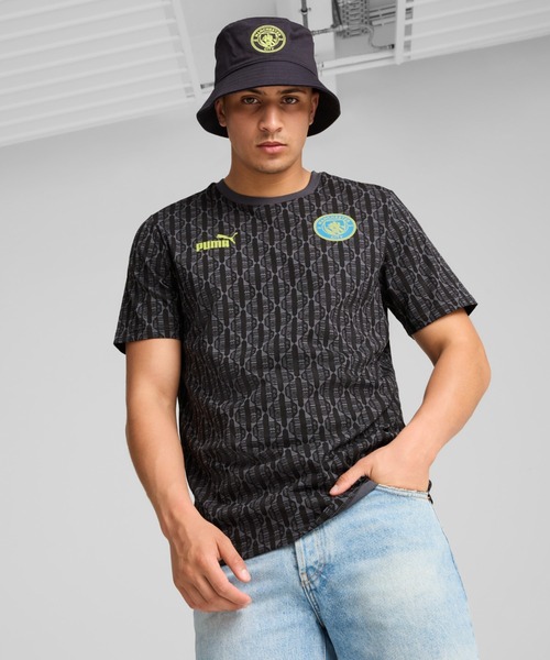 PUMA（プーマ）の「PUMA プーマ ユニセックス マンチェスターシティ FC ESS バケットハット（ハット・メンズ・ネイビー/ブルー系その他/ブラック系その他・S/M/L/XL/SMALL/LARGE）」の2枚目の写真