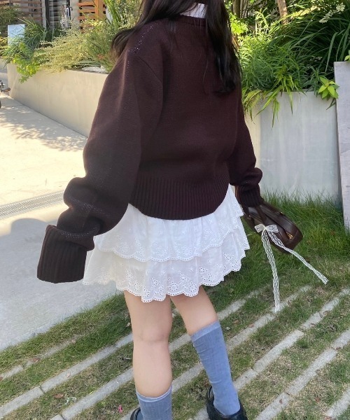 nemne store(ネンネストア)の「【Seoup】オリジナルロゴニット(ニット/セーター・レディース・アイボリー/ブルー/ブラウン・SMALL/MEDIUM)」の10枚目の写真