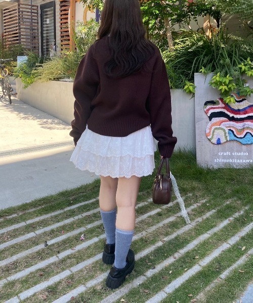 nemne store(ネンネストア)の「【Seoup】オリジナルロゴニット(ニット/セーター・レディース・アイボリー/ブルー/ブラウン・SMALL/MEDIUM)」の15枚目の写真