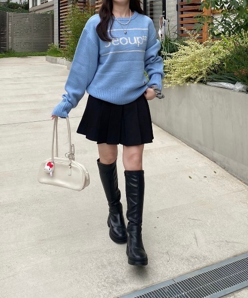 nemne store(ネンネストア)の「【Seoup】オリジナルロゴニット(ニット/セーター・レディース・アイボリー/ブルー/ブラウン・SMALL/MEDIUM)」の21枚目の写真