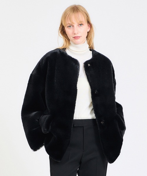 【18％OFF】 ESTNATION（エストネーション）の「HEURUEH フェイクファー / ジャケット・アウター