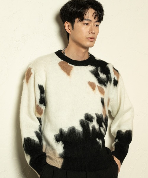 Forte(フォルテ)(フォルテ)の「West Side Modern Jacquard Knit / ウエストサイドモダン ジャガードニット/軽い着心地/ユニセックス(ニット/セーター・メンズ・ベージュ/ホワイト・LARGE/MEDIUM)」の17枚目の写真