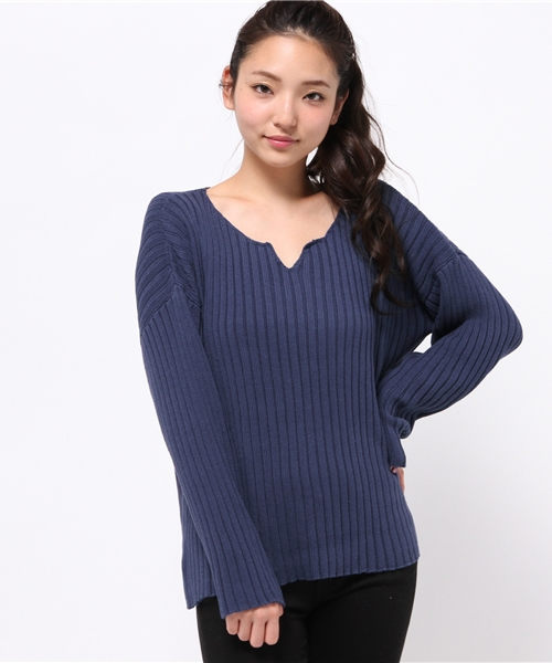 Kastane（カスタネ）の「ワイドリブプルオーバー（ニット/セーター・レディース・アイボリー/カーキ/グレー・FREE）」の4枚目の写真