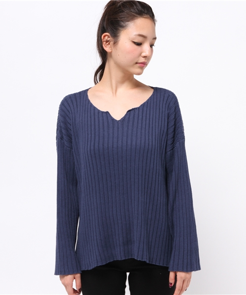 Kastane（カスタネ）の「ワイドリブプルオーバー（ニット/セーター・レディース・アイボリー/カーキ/グレー・FREE）」の5枚目の写真