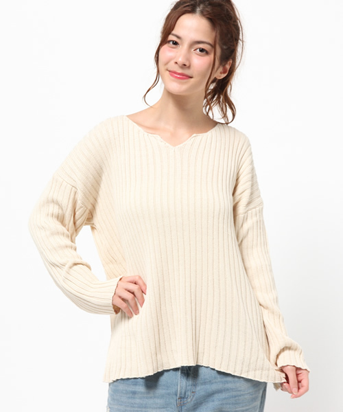 Kastane（カスタネ）の「ワイドリブプルオーバー（ニット/セーター・レディース・アイボリー/カーキ/グレー・FREE）」の12枚目の写真